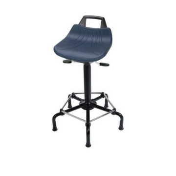 Hocker,Sitz H 590-710mm,Sitz blau,Gestell schwarz,Lift schwarz,Gleiter