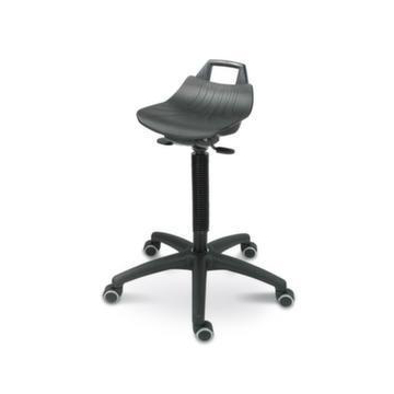 Stehhilfe, Sitz Kunststoff schwarz, Sitz H 520-710mm, Gestell schwarz