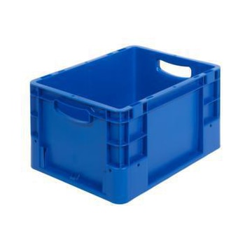 Stapelbehälter, HxLxB 220x400x300mm, 25l, PP, blau, Wände geschlossen