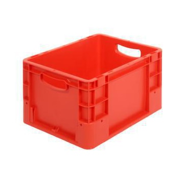 Stapelbehälter, HxLxB 220x400x300mm, 25l, PP, rot, Wände geschlossen