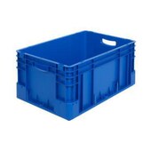 Stapelbehälter, HxLxB 270x600x400mm, 50l, PP, blau, Wände geschlossen
