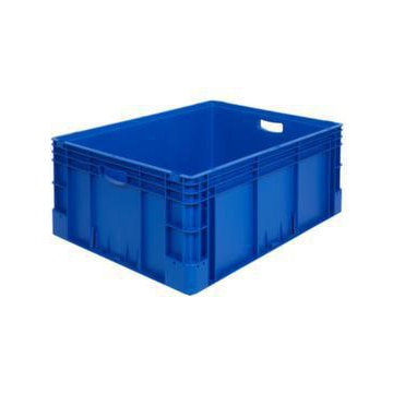 Stapelbehälter, HxLxB 320x800x600mm, 132l, PP, blau, Wände geschlossen