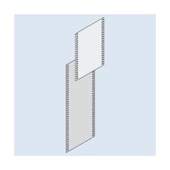 Rückwand, f. Schraubregal, HxT 1050x300mm, Stahl, RAL7035, Vollblech