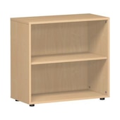 Büroregal, HxBxT 752x800x400mm, 1xHolzboden, 2 OH, Korpus Buche