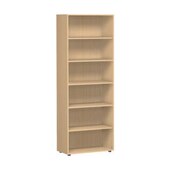 Büroregal, HxBxT 2160x800x400mm, 5xHolzboden, 6 OH, Korpus Buche