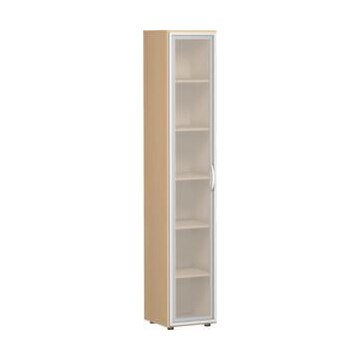 Büroschrank, HxBxT 2160x400x420mm, 5xHolzboden, 6 OH, Korpus Buche