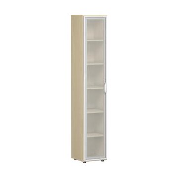 Büroschrank, HxBxT 2160x400x420mm, 5xHolzboden, 6 OH, Korpus Ahorn