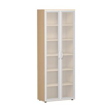 Büroschrank, HxBxT 2160x800x420mm, 5xHolzboden, 6 OH, Korpus Buche