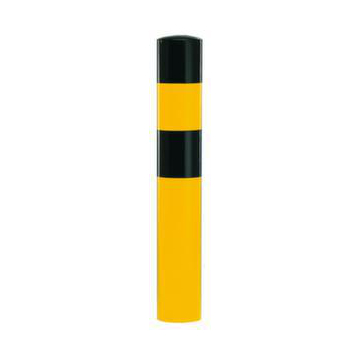 Rammschutzpoller, f. außen, HxØ 1200x194mm, Stahl, gelb/schwarz