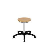 Hocker,Sitz H 390-520mm,Sitz Buche,Gestell schwarz,Lift verchromt,Gleiter