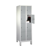 Schließfachschrank,RAL7035,HxBxT 1850x600x500mm,2x4 Fächer,Fach B 300mm