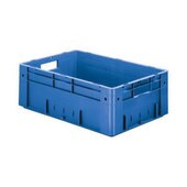 Euronorm-Stapelbehälter,HxLxB 210x600x400mm,38l,PP,blau,Wände geschlossen
