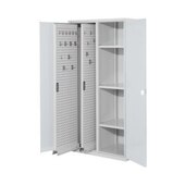 Vertikalschrank,HxBxT 1950x1000x600mm,Flügeltür,3xStahlboden,RAL7035