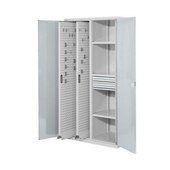 Vertikalschrank,HxBxT 1950x1000x600mm,Flügeltür,3xStahlboden,RAL7035