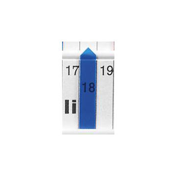 Planungspfeil, B 7mm, Kunststoff, blau transparent