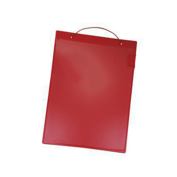 Auftragsmappe,Platte m. Abdeckung,rechteckig,f. DIN A4,Kunststoff,rot