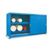 Gefahrstoff-Regalcontainer, max. 16x200l Fass, liegend