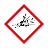 Gefahrensymbol, explosionsgefährlich, Aufkleber, Folie, HxB 26x26mm