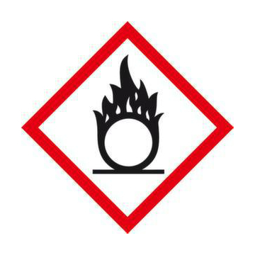 Gefahrensymbol, brandfördernd, Aufkleber, Folie, HxB 25x25mm