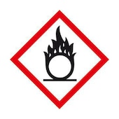 Gefahrensymbol, brandfördernd, Aufkleber, Folie, HxB 50x50mm