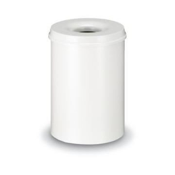 Papierkorb, selbstlöschend, 30l, HxØ 470x335mm, Kopfteil weiß