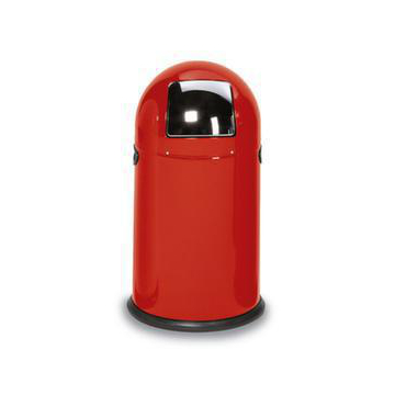 Abfallbehälter,22l,HxØ 640x355mm,Innenbehälter Stahl,Korpus Stahl rot