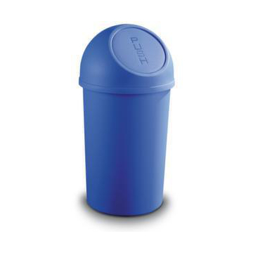 Abfallbehälter, 25l, HxØ 615x312mm, Korpus PP blau, Deckel PP blau