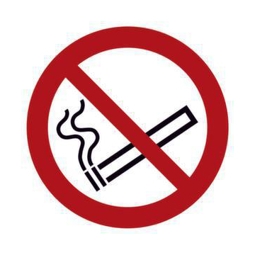 Verbotsschild,Rauchen verboten,Aufkleber,Folie,langnachleuchtend,Ø 50mm