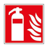 Brandschutzschild, Feuerlöscher, Aufkleber, Folie, langnachleuchtend
