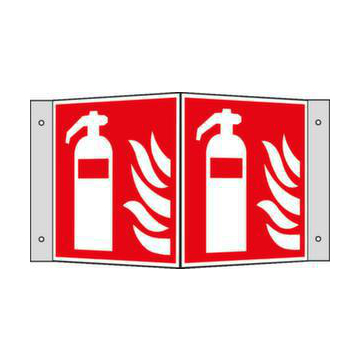 Brandschutzschild, Feuerlöscher, Winkelschild, Alu, langnachleuchtend