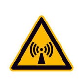 Warnschild, Warnung v. nicht ionisierender Strahlung, Aufkleber, Folie