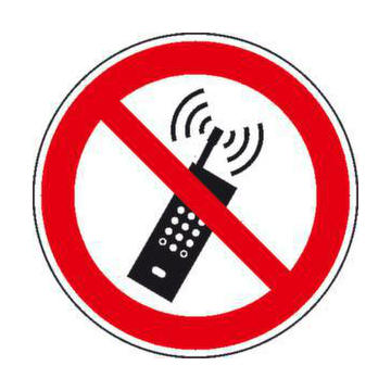 Verbotsschild, Mobilfunk verboten, Wandschild, Alu, Standard, Ø 315mm