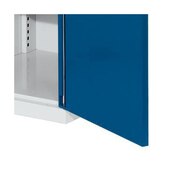 Vertikalschrank,HxBxT 1950x1000x600mm,Tür m. Lochprägung,RAL7035