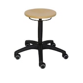 Hocker,Sitz H 410-540mm,Sitz Buche,Gestell schwarz,Lift schwarz,Rollen