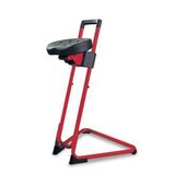 ESD-Stehhilfe, Sitz PU schwarz, Sitz H 600-850mm, Gestell rot