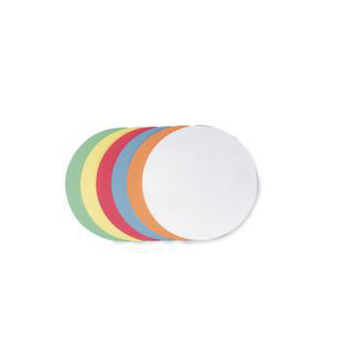 Moderationskarte, selbstklebend, Kreis, Ø 195mm, farblich sortiert