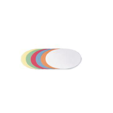 Moderationskarte, selbstklebend, oval, HxB 110x190mm, farblich sortiert
