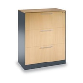 Hängeregistraturschrank,HxBxT 1010x800x435mm,3 HR-Auszüge,zweibahnig