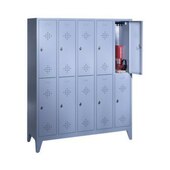 Abteilschrank,RAL7035,HxBxT 1850x1480x500mm,5x2 Abt.,Abt. B 300mm