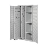 Vertikalschrank,HxBxT 1950x1000x600mm,Tür m. Lochprägung,RAL7035