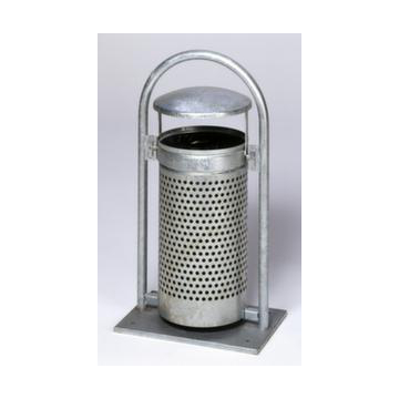 Abfallbehälter, m. Rohrbogenständer, f. außen, 65l, HxBxT 1080x580x380mm