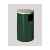 Abfallbehälter, f. außen, 30l, HxØ 620x300mm, Wand/Pfosten
