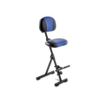 Stehhilfe, klappbar, Sitz Kunstleder schwarz/blau, Sitz H 540-900mm
