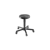 Hocker, Sitz H 440-570mm, Sitz schwarz, Gestell RAL9005, Rollen