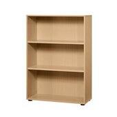 Büroregal, HxBxT 1270x800x400mm, 2xHolzboden, 3 OH, Korpus Buche