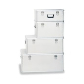 Alu-Transportboxen-Set, alu-natur, Wände geschlossen, Boden geschlossen