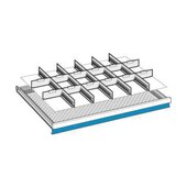 Schubladeneinsatzset, 5xSchlitzwand/12xTrennblech