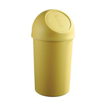 Abfallbehälter, 25l, HxØ 615x312mm, Korpus PP gelb, Deckel PP gelb