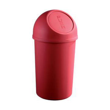 Abfallbehälter, 45l, HxØ 700x403mm, Korpus PP rot, Deckel PP rot