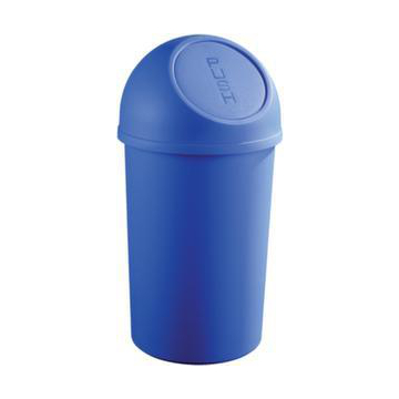 Abfallbehälter, 45l, HxØ 700x403mm, Korpus PP blau, Deckel PP blau